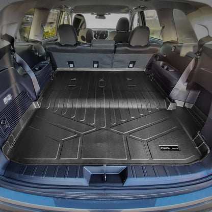 Smart Trim™ Custom Fit Floor Liners For 2019-2025 Subaru Ascent with 2nd Row Bucket Seats and With Subwoofer in the Cargo Area Smartliner USA