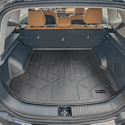 SMARTLINER All Weather Protection Custom Fit Black Cargo Liner Compatible With 2024 - 2025 Kia Seltos with Cargo Area in Upper Position with Subwoofer Smartliner USA