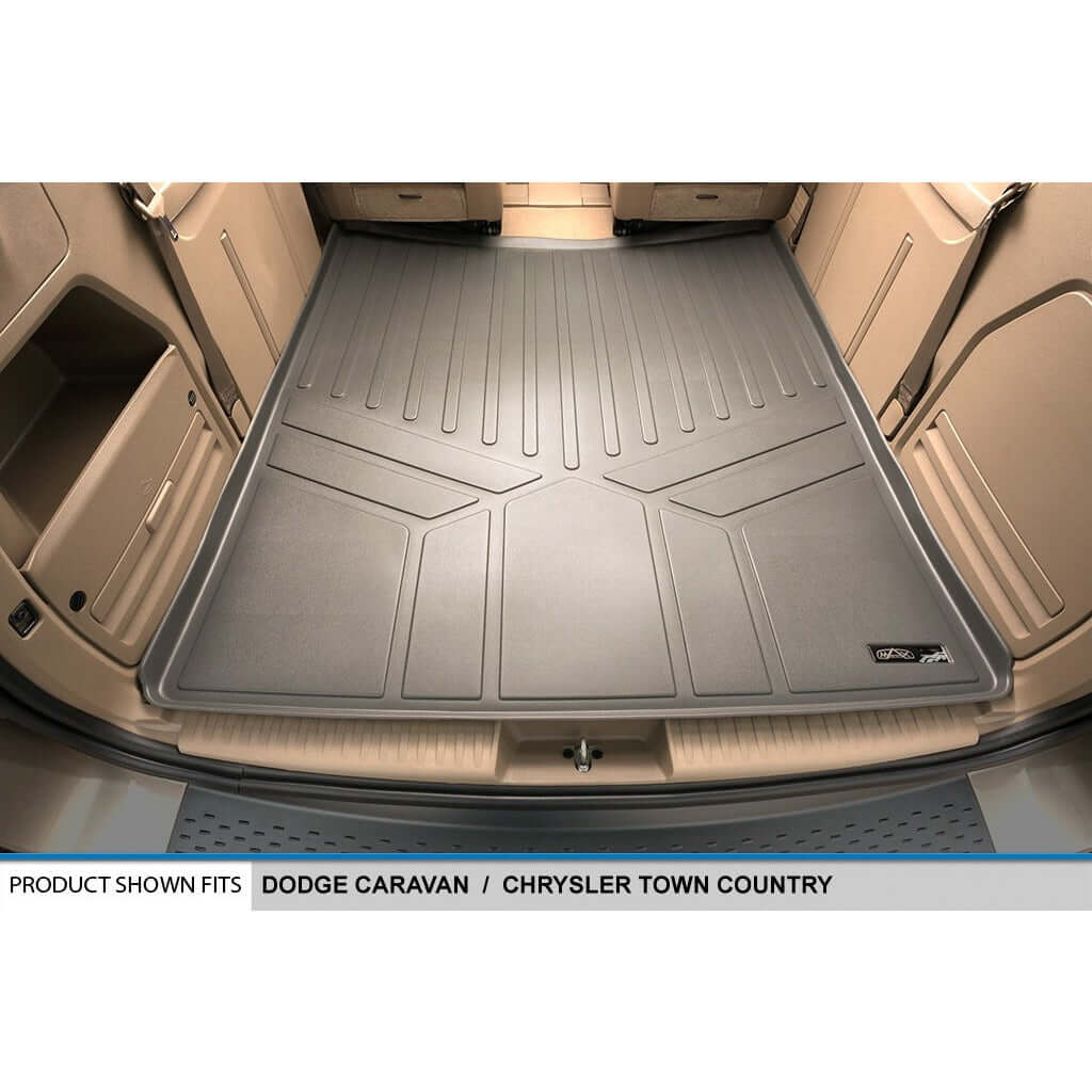 Smart Trim™ Custom Fit Floor Liners For 2013-2020 Dodge Grand Caravan with 2nd Row Bucket Seats and 1st Row Super Console Smartliner USA