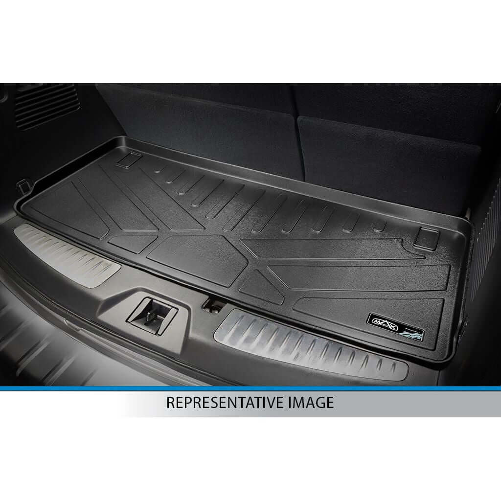 Smart Trim™ Custom Fit Floor Liners For 2019-2025 Subaru Ascent with 2nd Row Bench Seat and With Subwoofer in the Cargo Area Smartliner USA