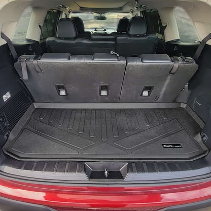 Smart Trim™ Custom Fit Floor Liners For 2019-2025 Subaru Ascent with 2nd Row Bucket Seats and With Subwoofer in the Cargo Area Smartliner USA