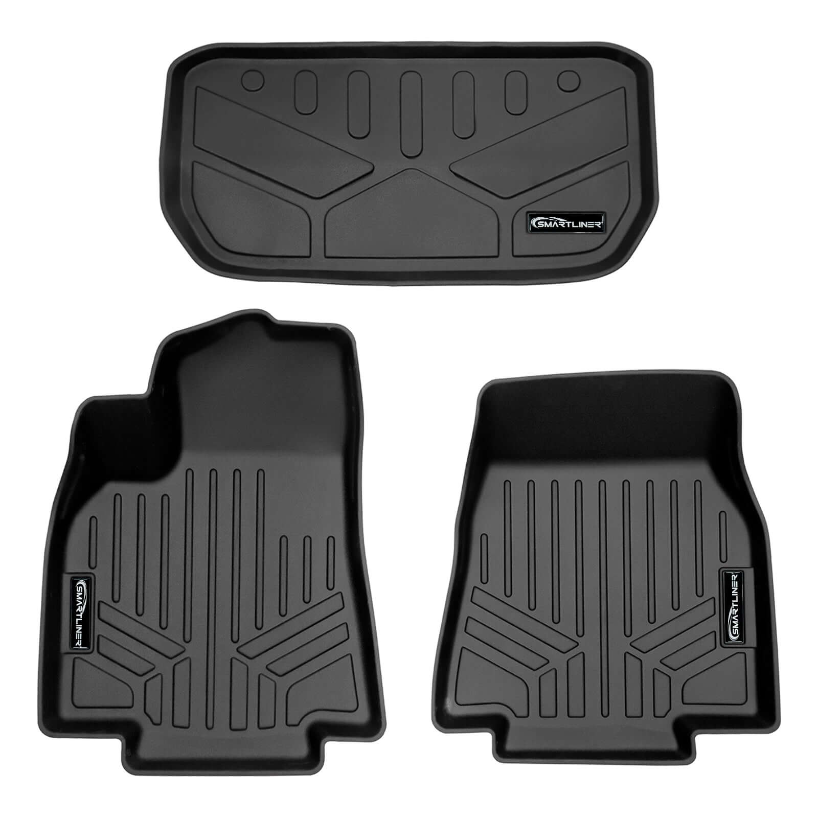 SMARTLINER Custom Fit Floor Liners For for 2020-2024 Tesla Model Y (7 Passenger) Smartliner USA