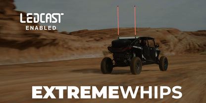 Extreme Whip Kit Qty 2 x 4 ft plus LEDCast Controller SoundExtreme