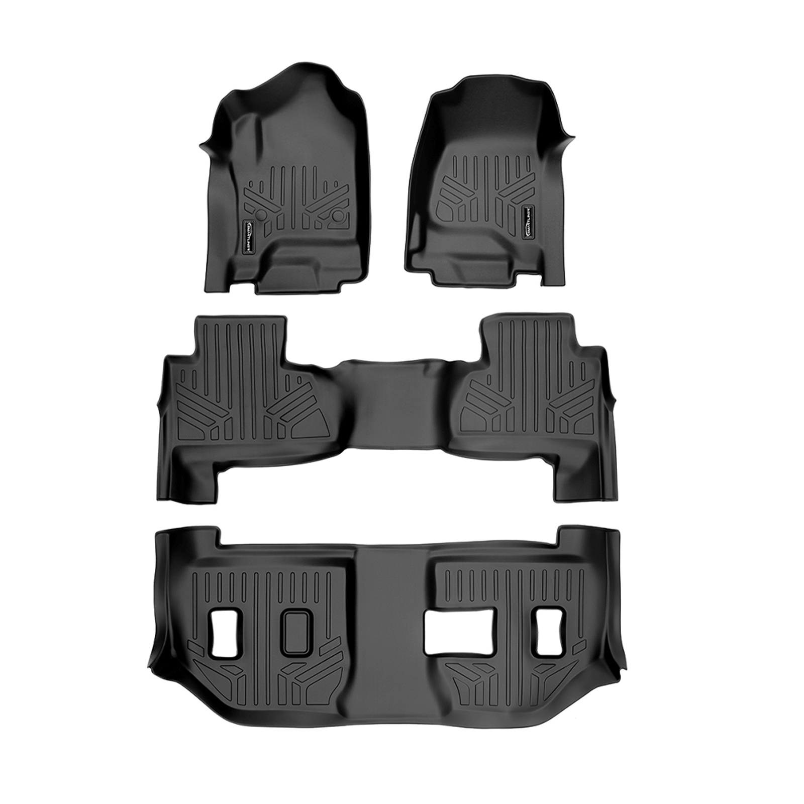 SMARTLINER Custom Fit Floor Liners For 2015-2020 Suburban / Yukon XL (with 2nd Row Bench Seat) Smartliner USA