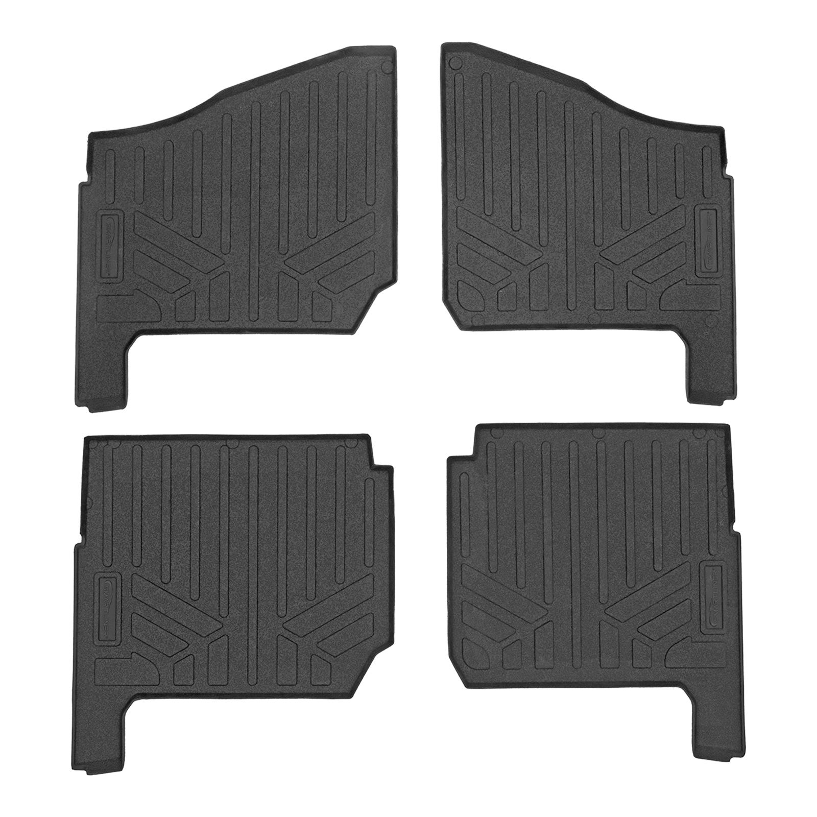 SMARTLINER Custom Fit Rugged Rubber Floor Liners For 2018-2024 Polaris Ranger 1000 (6 Seater) Smartliner USA