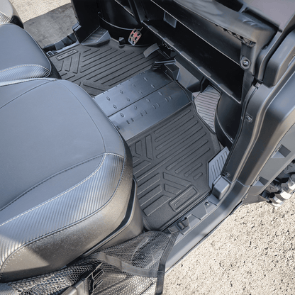 SMARTLINER OUTDOORS™ Custom Fit Rugged Rubber Floor Liners For 2016-2025 Can-Am Defender (3 Seater) Smartliner USA