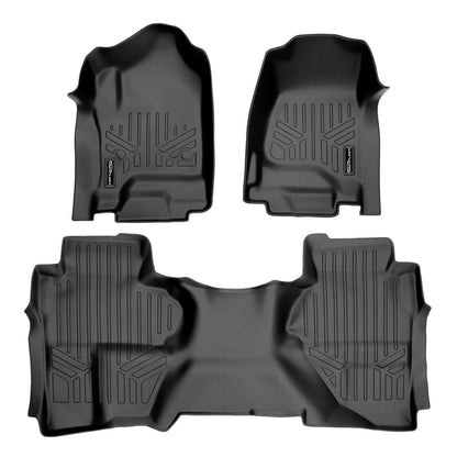 SMARTLINER Custom Fit Floor Liners For Double Cab 2019 Chevy Silverado 1500 LD (Bucket) Smartliner USA