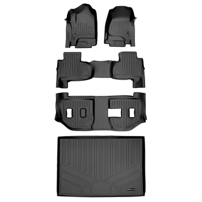 SMARTLINER Custom Fit Floor Liners For 2015-2020 Suburban / Yukon XL (with 2nd Row Bench Seat) Smartliner USA