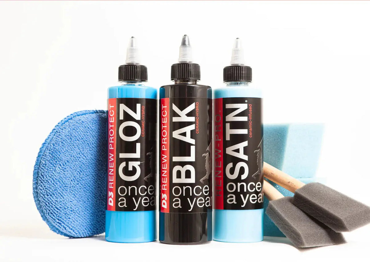 Golf Cart Complete OEM Restoration Set by RENEW PROTECT - BLAK + GLOZ + SATN Kit