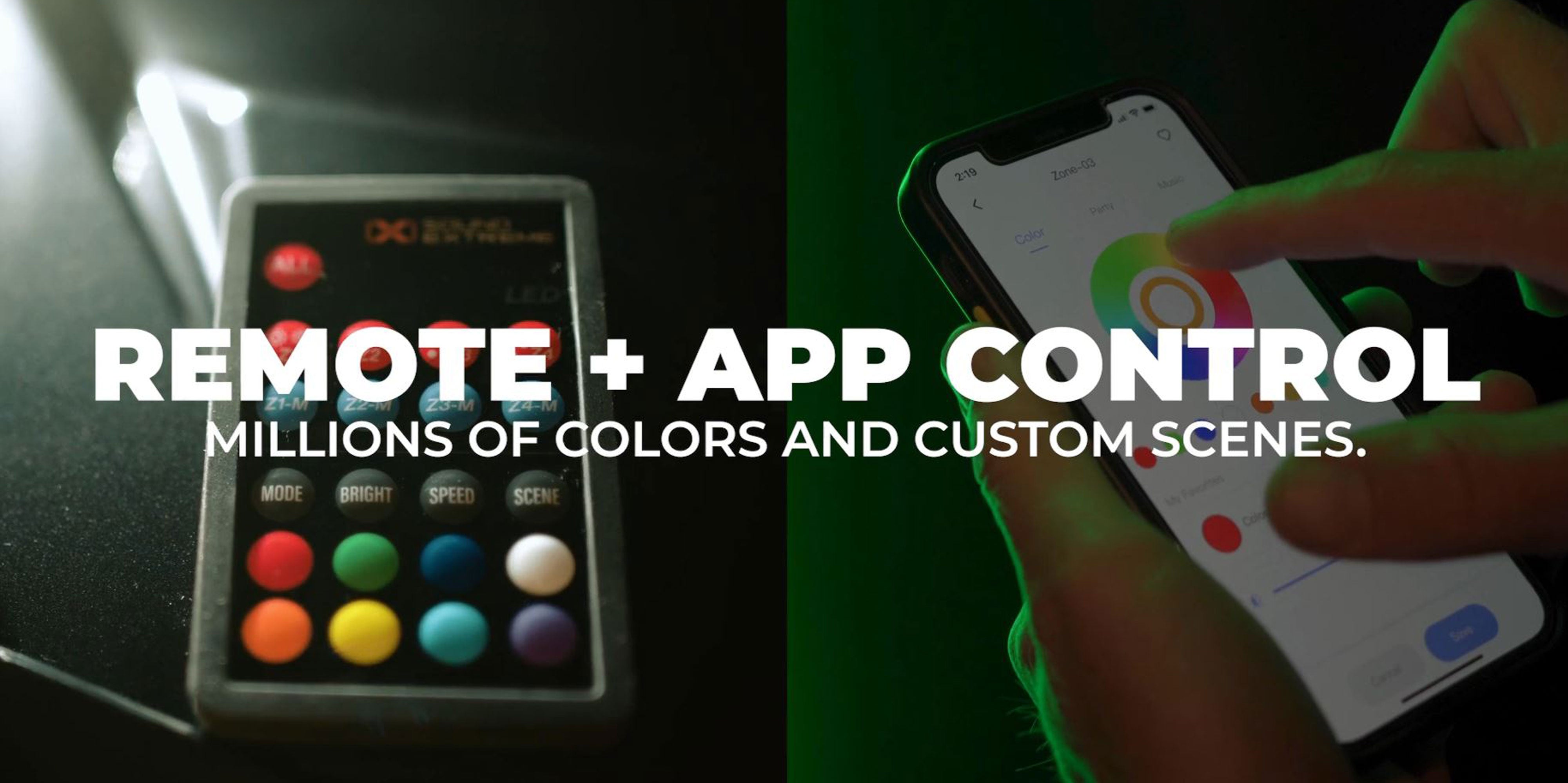 Extreme Whip Kit Qty 2 x 4 ft plus LEDCast Controller SoundExtreme