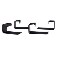 black aluminum clips