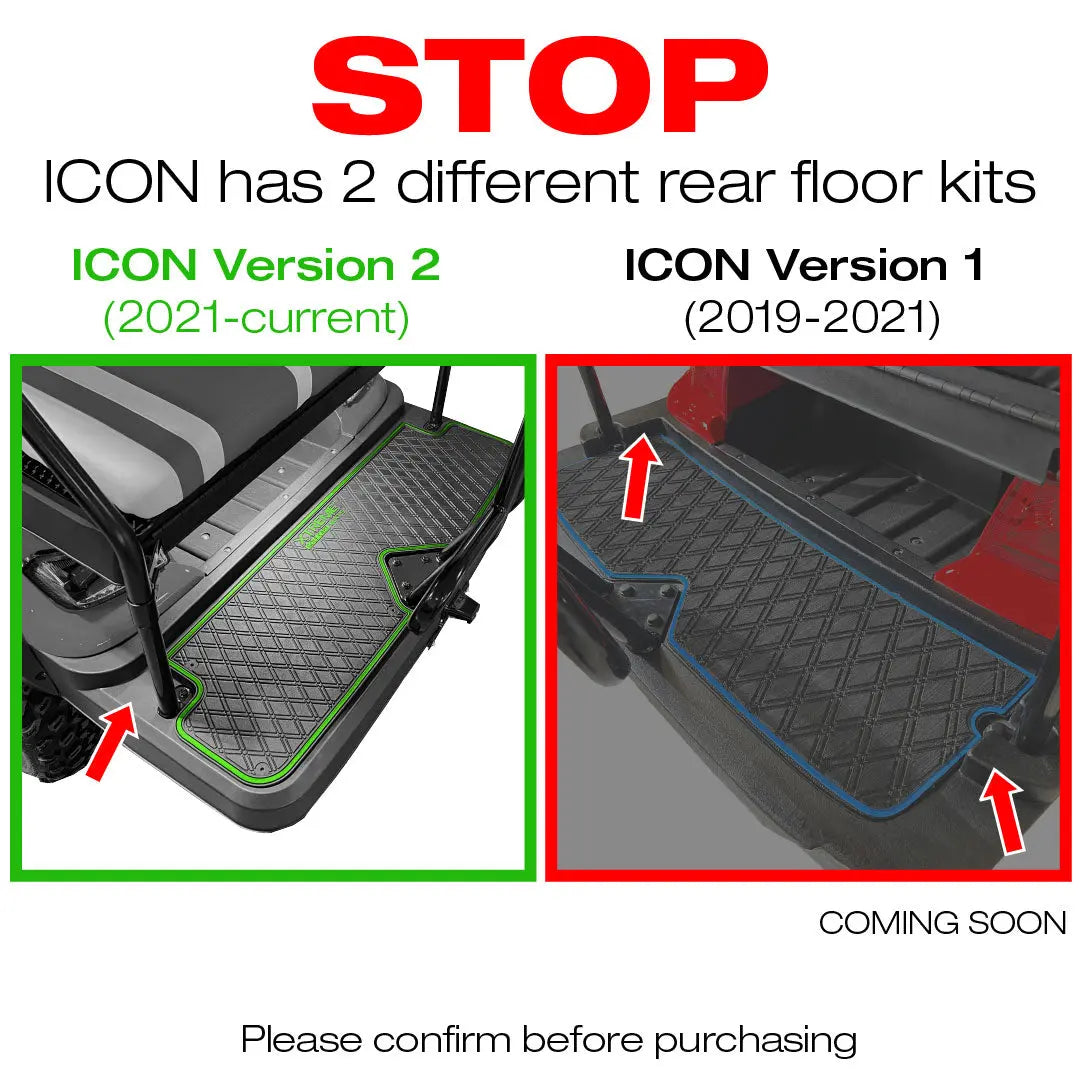 Xtreme Mats PRO Series Rear Facing Foot Rest Mat - Fits ICON Version 2 (2021 - current)
