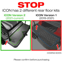 Xtreme Mats PRO Series Rear Facing Foot Rest Mat - Fits ICON Version 2 (2021 - current)