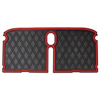 Red trim- The Xtreme Mats PRO Series Bag Well Mat for RXV golf carts.