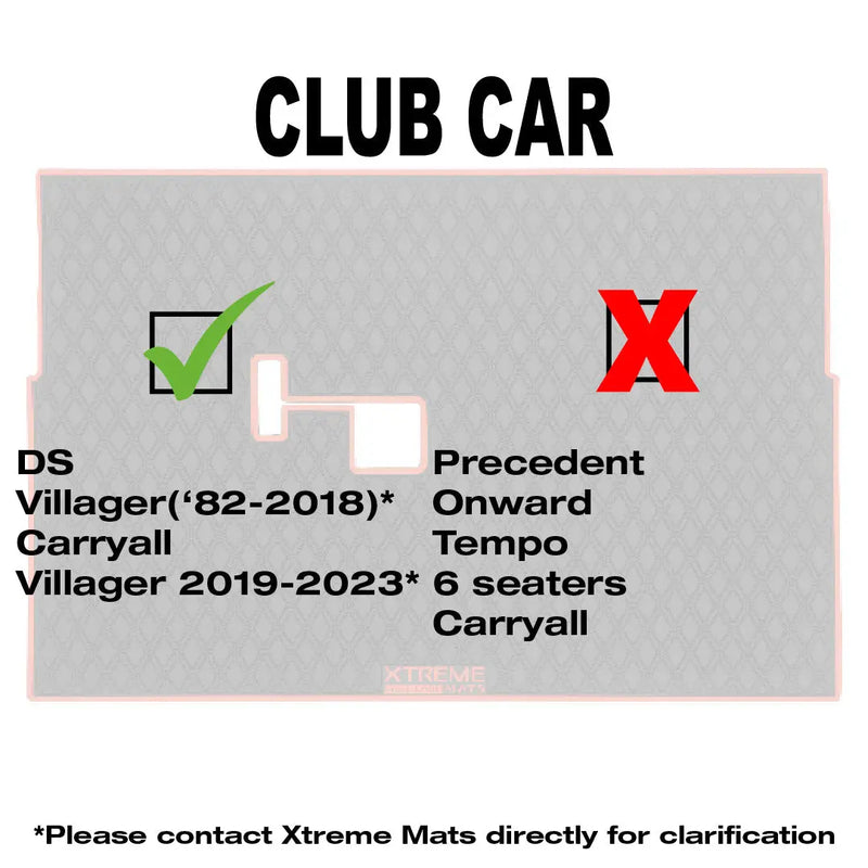Xtreme Mats- Club Car DS Floor Mat - Fits DS (1982-2013) / Villager (1982-2018)