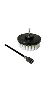 Golf Cart Floor Mat Cleaning Brush - 4" Drill Brush Attachment with 6" Quick Change Extension Bar