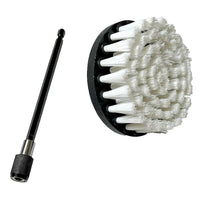 Golf Cart Floor Mat Cleaning Brush - 4" Drill Brush Attachment with 6" Quick Change Extension Bar