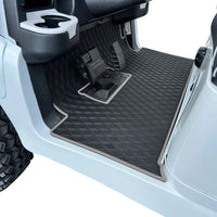 black and grey golf cart floor mat