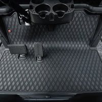E-Z-GO golf cart floor mat black diamond design all black full coverage