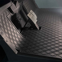ICON and Advanced EV golf cart floor mat black diamond design all black full coverage