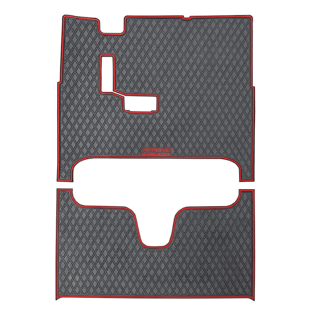 Red trim- E-Z-GO L6 Floor Mats SET - 1st & 2nd Row Mats - Fits E-Z-GO L6 2021+ Gen2 - PRO Series