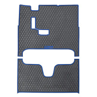 Blue trim- E-Z-GO L6 Floor Mats SET - 1st & 2nd Row Mats - Fits E-Z-GO L6 2021+ Gen2 - PRO Series