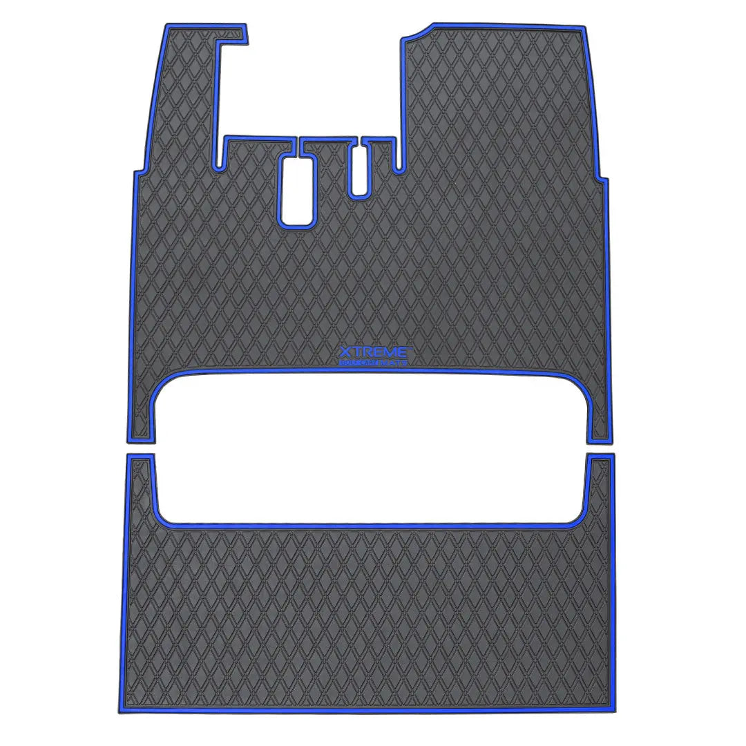 Blue trim- ICON Compatible Floor Mats SET - 1st & 2nd Row Mats - Fits ICON i40F, i40FL, i60, i60L - PRO Series