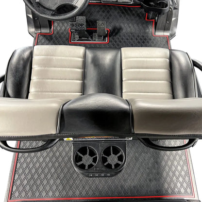 Club Car Floor Mats SET- Red Trim - 1st & 2nd Row - For Club Car Onward 6 Passenger 