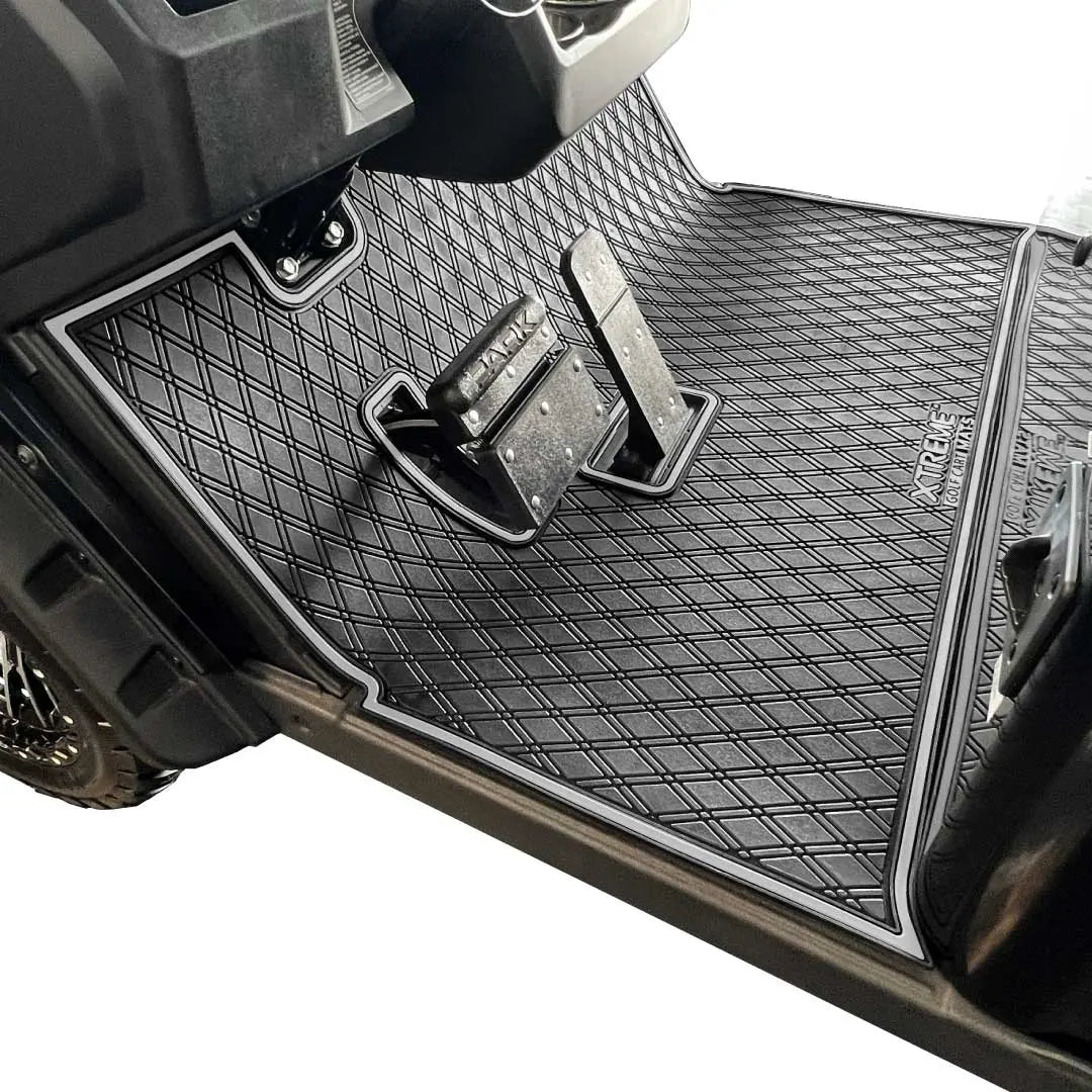 Grey trim- E-Z-GO S2 & S4 Floor Mats - Fits E-Z-GO Express S2 and S4 (2021.5-Current)