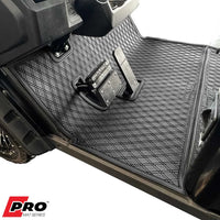 All black- E-Z-GO S2 & S4 Floor Mats - Fits E-Z-GO Express S2 and S4 (2021.5-Current)
