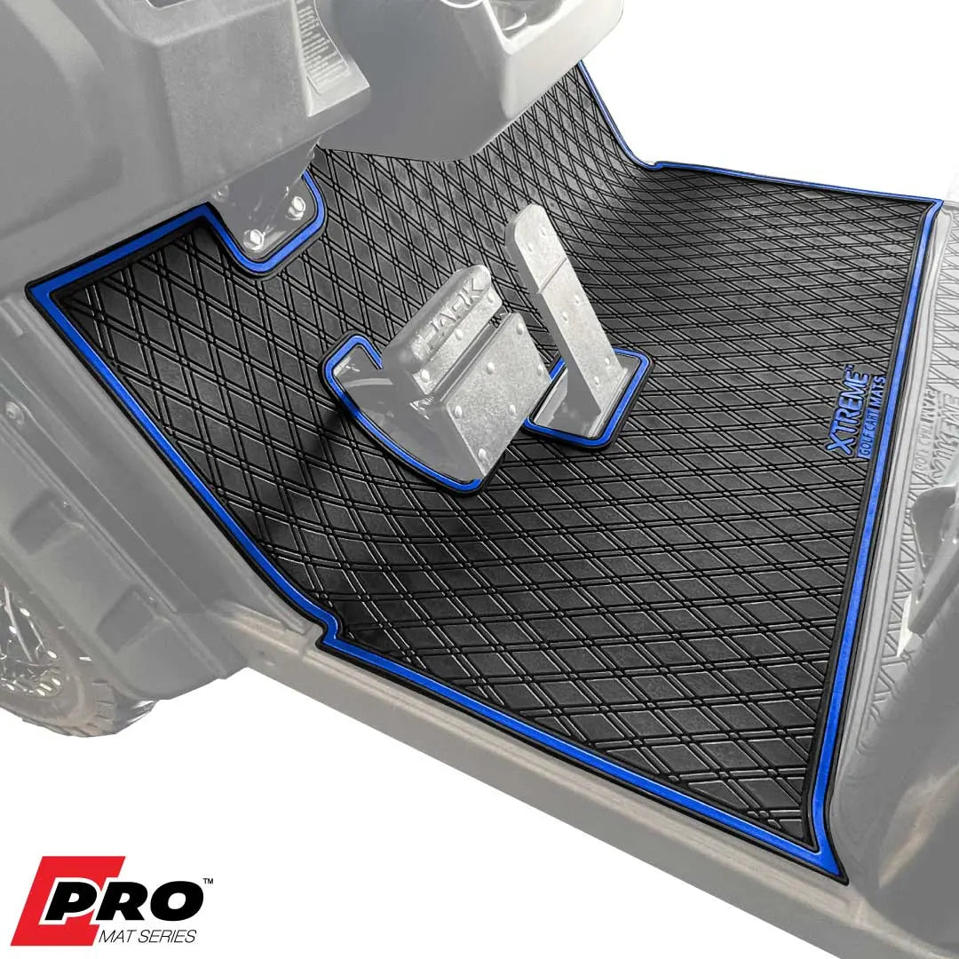 All black- E-Z-GO S2 & S4 Floor Mats - Fits E-Z-GO Express S2 and S4 (2021.5-Current)