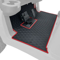 black and red golf cart floor mat