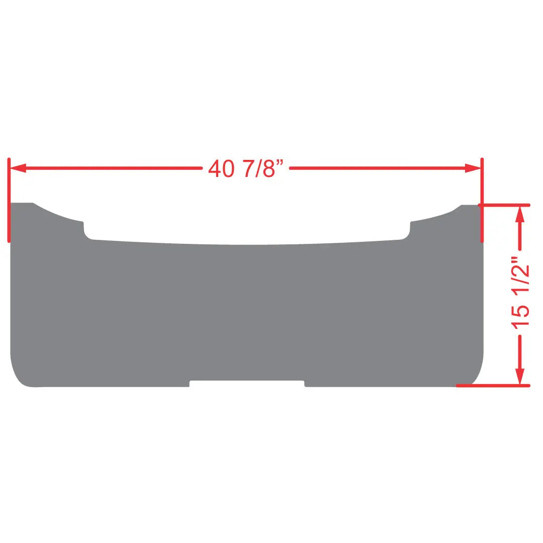 Measurements- E-Z-GO RXV & TXT - Rear Facing Foot Rest Mat - Fits Select E-Z-GO RXV and TXT Rear Seat Kits - PRO Series