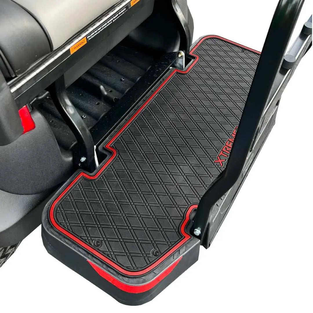 Red trim PRO Series Rear Facing Foot Rest Mat - Fits DoubleTake Max 5 and Max 6 Rear Kits