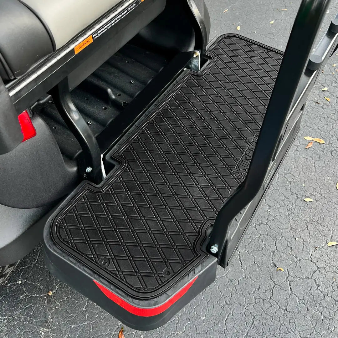 All black PRO Series Rear Facing Foot Rest Mat - Fits DoubleTake Max 5 and Max 6 Rear Kits