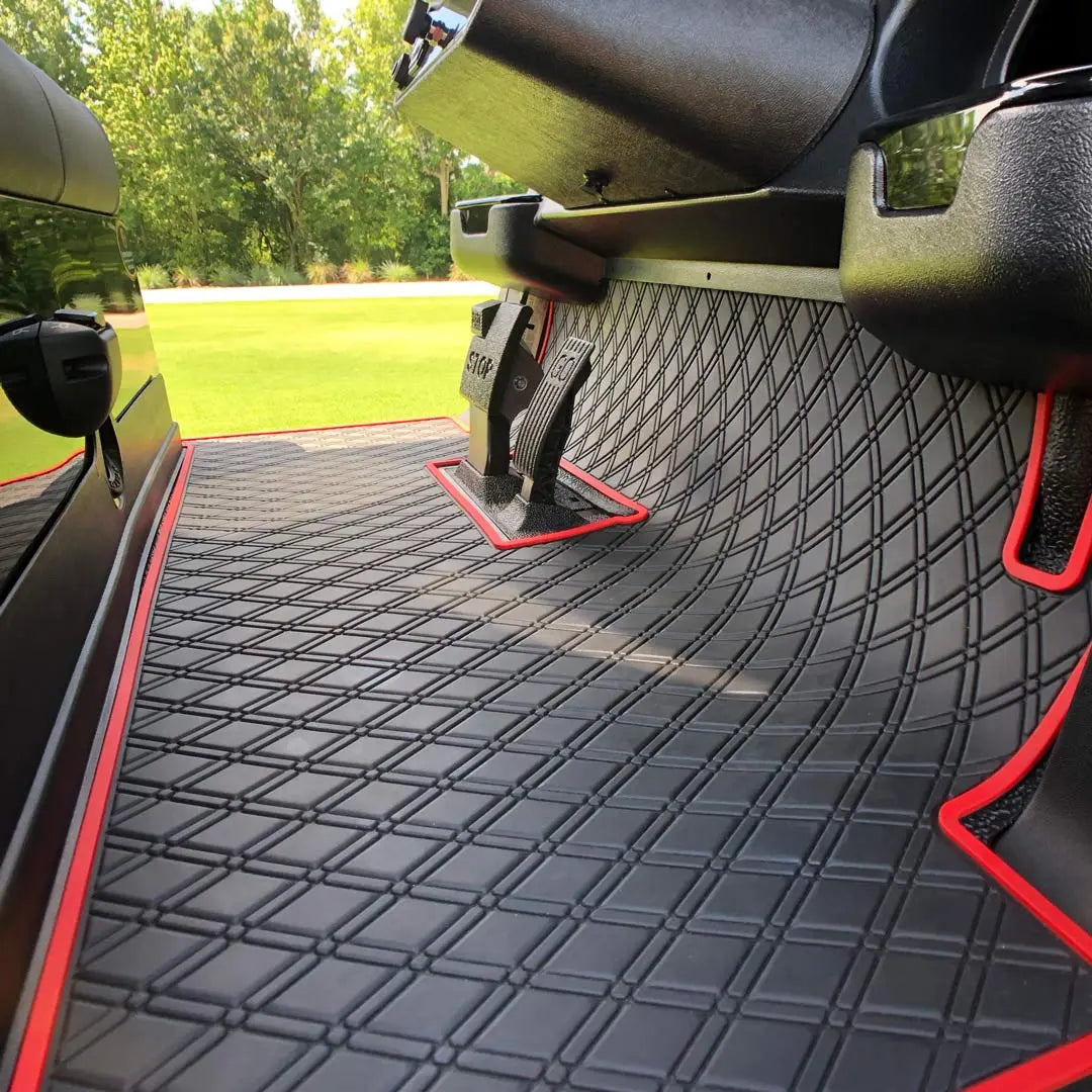 red club car precedent, onward, tempo, v4L- Club Car Floor Mat - Fits Precedent (2004-2023) / Onward & Tempo (2017-2024) / Villager & V4L (2019-2023)