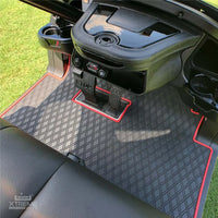 black and red golf cart floor mat- Club Car Floor Mat - Fits Precedent (2004-2023) / Onward & Tempo (2017-2024) / Villager & V4L (2019-2023)